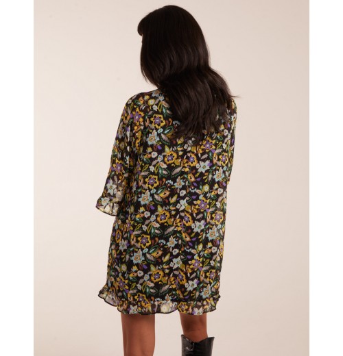 Floral Raglan Sleeve Tunic Dress