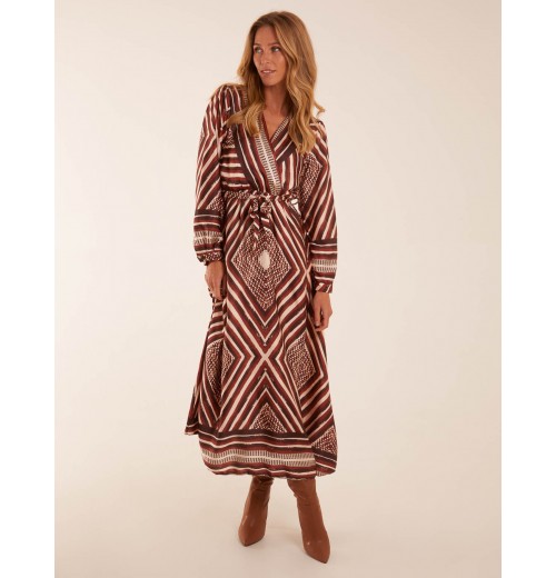 Aztec Wrap Maxi Dress