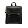 Black Leather Buckle Backpack